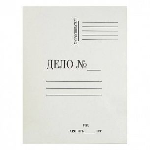 Папка-обложка ЭВРИКА ДЕЛО А4 немелованный картон 280 г/м2 белая