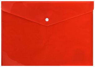 Пластиковый конверт INFORMAT А4, на кнопке, непрозрачный 150 мкм, красный