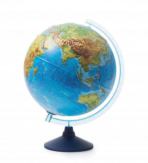 Глобус Земли физико-политический 32 см с подсветкой