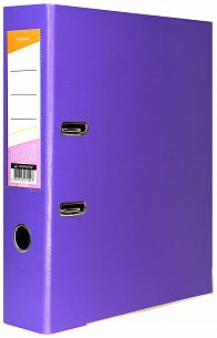 Папка-регистратор INFORMAT 75 мм двухсторонний PVC фиолетовый, карман для маркировки