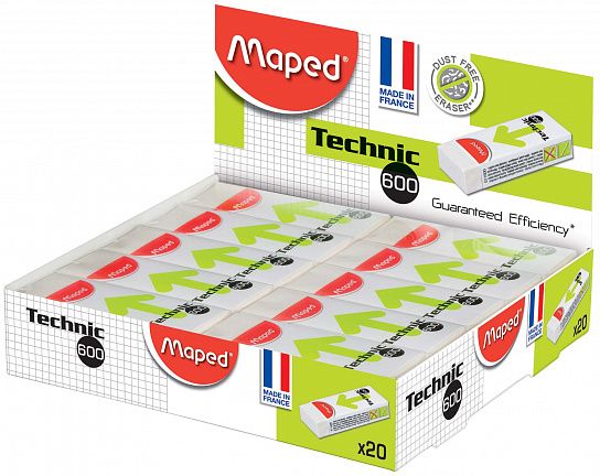 Ластик MAPED TECHNIC пластик 22×12×61 мм прямоугольный индив.штрих-код