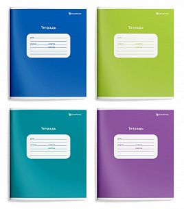 Тетрадь 24 л. линия Schoolformat ОДНОТОННЫЕ мелованный картон, ВД-лак