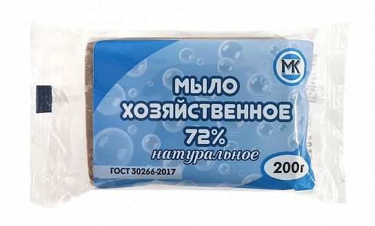 Мыло хозяйственное кусковое МК 200 г отбелив. флоу-пак