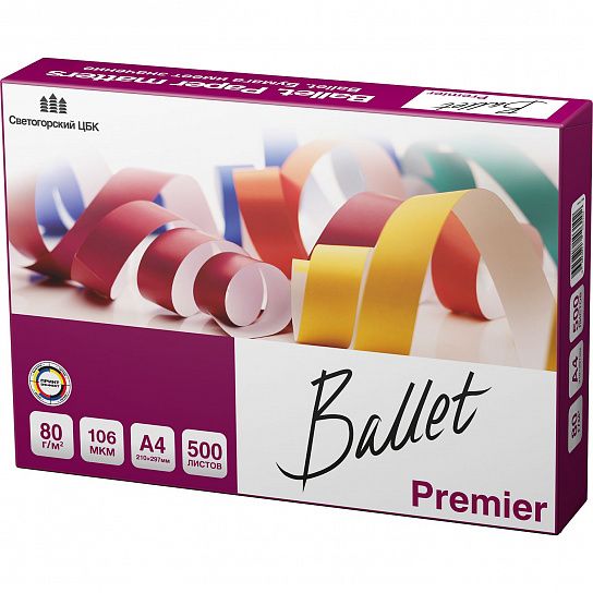 Бумага Ballet PREMIER 500 л. 80 г/м2 А4 марка А