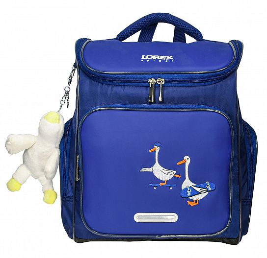 Рюкзак LOREX KIDS CLASSIC  SKATE GOOSE 16 л синий 36x28x16 жестк. каркас 1 отд. молния держатель для карточек брелок д/мальчиков