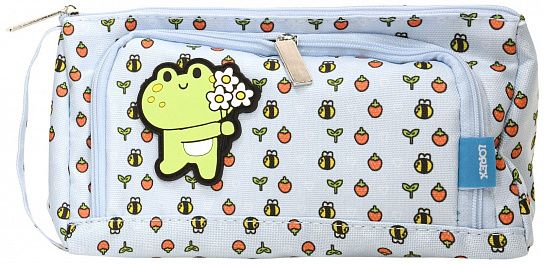 Пенал 1 отделение LOREX KIDS HAPPY FROG 210x85x105 мм голубой полиэстер